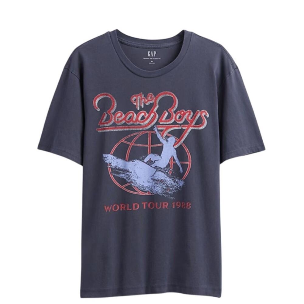 GAP The Beach Boys Graphic T-Shirt Short Sleeve Tee NWT Size Small 6/7 Band Tee